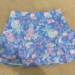 NWOT Lilly Pulitzer Romana Skort in Sunwashed Blue Pineapple Citrus!